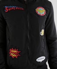 Jaqueta-Bomber-Liga-da-Justica-com-Patchs-Preta-8515319-Preto_4