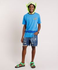 Camiseta-Masculina-Carnaval-Alien-Toy-Story-com-Capuz-Manga-Curta-Azul-9411354-Azul_3