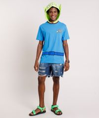 Camiseta-Masculina-Carnaval-Alien-Toy-Story-com-Capuz-Manga-Curta-Azul-9411354-Azul_4