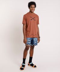 Camiseta-Masculina-Carnaval-Barney-Os-Flintstones-Manga-Curta-Gola-Careca-Marrom-9871697-Marrom_3