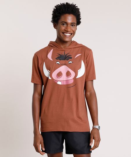 Camiseta-Masculina-Carnaval-Pumba-O-Rei-Leao-com-Capuz-Manga-Curta-Marrom-9824369-Marrom_1