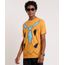 Camiseta-Masculina-Carnaval-Fred-Os-Flintstones-Manga-Curta-Gola-Careca-Caramelo-9871698-Caramelo_1