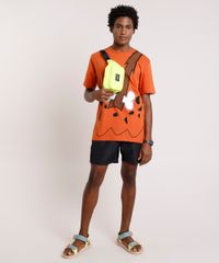 Camiseta-Masculina-Carnaval-Bambam-Os-Flintstones-Manga-Curta-Gola-Careca-Cobre-9871699-Cobre_3