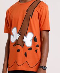 Camiseta-Masculina-Carnaval-Bambam-Os-Flintstones-Manga-Curta-Gola-Careca-Cobre-9871699-Cobre_4