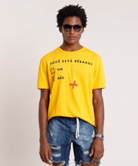 Camiseta-Masculina-Carnaval--Voce-Esta-Bebado---Manga-Curta-Gola-Careca-Mostarda-9726543-Mostarda_1