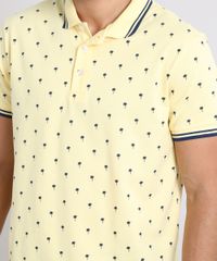 Polo-Masculina-Estampada-de-Coqueiros-em-Piquet-Manga-Curta-Amarela-9323169-Amarelo_4