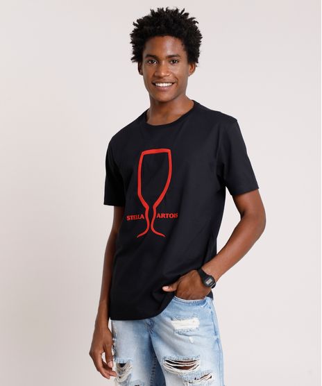 Camiseta-Masculina-Stella-Artois-Manga-Curta-Gola-Careca-Preta-9832851-Preto_1