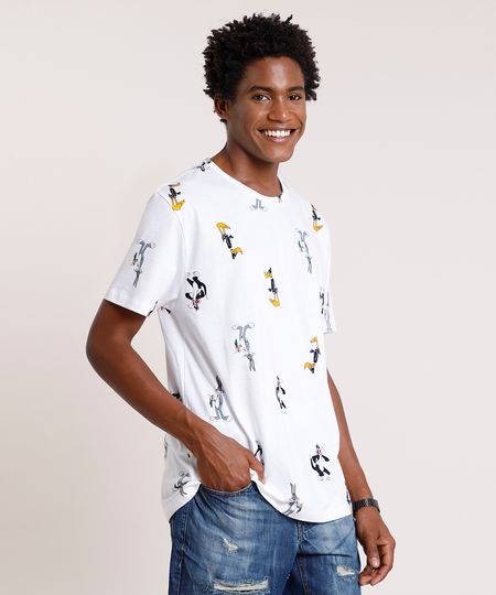 Camiseta-Masculina-Looney-Tunes-Estampada-Manga-Curta-Gola-Careca-Off-White-9719886-Off_White_1 Camiseta-Masculina-Looney-Tunes-Estampada-Manga-Curta-Gola-Careca-Off-White-9719886-Off_White_1