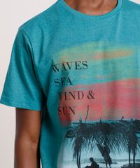Camiseta-Masculina--Waves-Sea-Wind---Sun--Manga-Curta-Gola-Careca-Verde-9785999-Verde_4