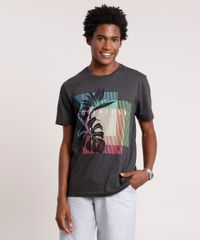 Camiseta-Masculina--Botanical--Manga-Curta-Gola-Careca-Cinza-Mescla-Escuro-9726320-Cinza_Mescla_Escuro_1