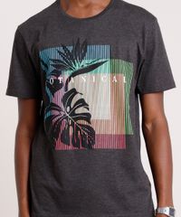 Camiseta-Masculina--Botanical--Manga-Curta-Gola-Careca-Cinza-Mescla-Escuro-9726320-Cinza_Mescla_Escuro_4