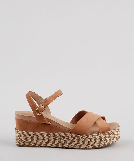 Sandalia-Feminina-Beira-Rio-Conforto-Plataforma-com-Corda-em-Suede-Bege-Escuro-9904387-Bege_Escuro_1