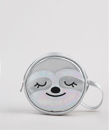 Bolsa-Infantil-Redonda-Bicho-Preguica-Metalizada-Prateada-9664515-Prateada_1