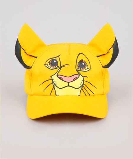 Bone-Infantil-Carnaval-Simba-O-Rei-Leao-Aba-Curva-com-Orelhas-Amarelo-9888498-Amarelo_1
