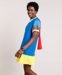 Camiseta-Masculina-Vestido-Branca-de-Neve-com-Capa-Manga-Curta-Azul-8933820-Azul_2