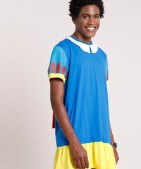 Camiseta-Masculina-Vestido-Branca-de-Neve-com-Capa-Manga-Curta-Azul-8933820-Azul_4