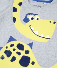 Camiseta-Infantil-com-Estampa-Interativa-de-Dinossauro-Manga-Curta-Cinza-Mescla-9837263-Cinza_Mescla_4