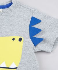Camiseta-Infantil-com-Estampa-Interativa-de-Dinossauro-Manga-Curta-Cinza-Mescla-9837263-Cinza_Mescla_5