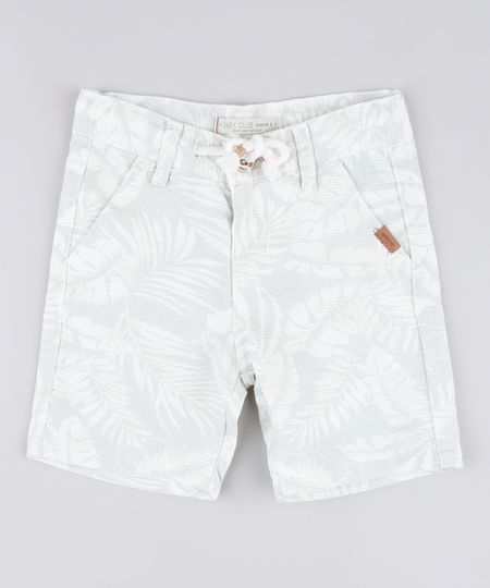 Bermuda-Infantil-Estampada-de-Folhagem-com-Cordao-Verde-Claro-9760446-Verde_Claro_1