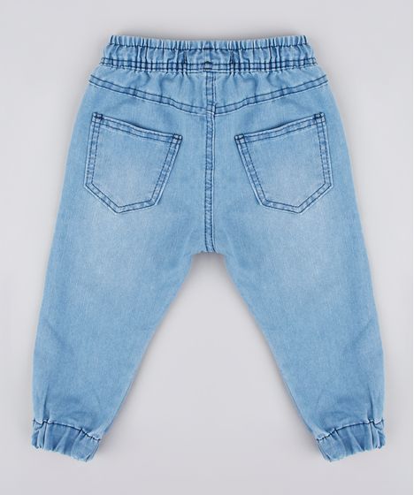 calça jogger jeans infantil