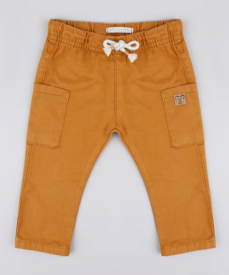 Calca-de-Sarja-Infantil-Cargo-com-Cordao-Caramelo-9760451-Caramelo_1