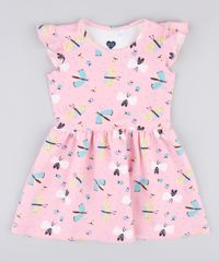 Vestido-Infantil-Estampado-de-Borboletas-com-Babado-na-Manga-Rosa-9742270-Rosa_1