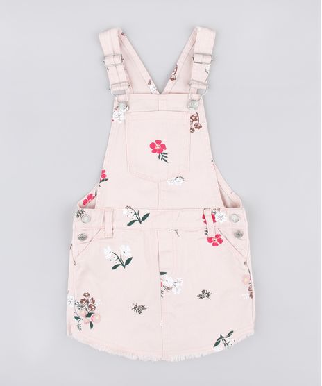 Jardineira-Short-Saia-de-Sarja-Infantil-Estampada-Floral-Rose-9845713-Rose_1