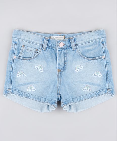 Short-Jeans-Infantil-com-Bordado-de-Arco-Iris-Azul-Claro-9794720-Azul_Claro_1