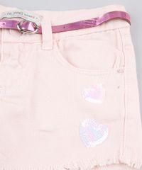 Short-de-Sarja-Infantil-com-Paete-e-Cinto-Holografico-Rose-9828208-Rose_4