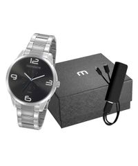 Kit-de-Relogio-Analogico-Mondaine-Masculino---Carregador-Portatil---53925G0MGNE4K1-Prateado-9922521-Prateado_1