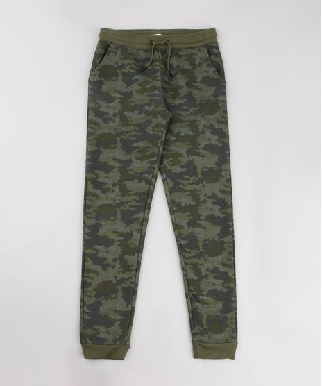 Calca-Infantil-Jogger-Estampada-Camuflada-em-Moletom-Verde-Militar-9785967-Verde_Militar_1
