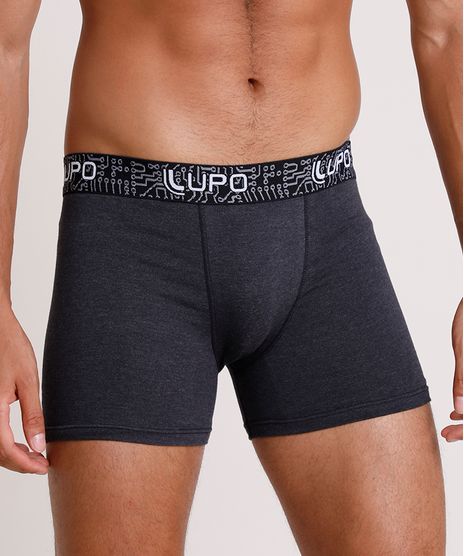 Cueca-Masculina-Lupo-Boxer-com-Elastico-Estampado-Cinza-Mescla-Escuro-9881385-Cinza_Mescla_Escuro_1