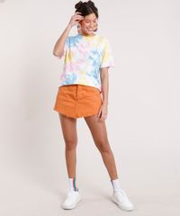 Short-Saia-de-Sarja-Feminino-Carnaval-com-Barra-Desfiada-Laranja-9832400-Laranja_3