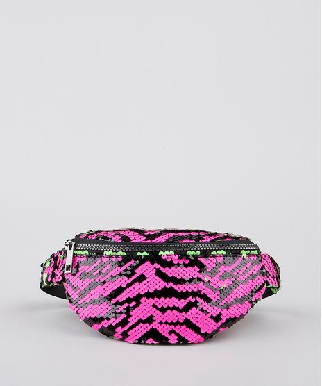 Pochete-Feminina-com-Paete-Dupla-Face-Neon-Preta-9305645-Preto_1