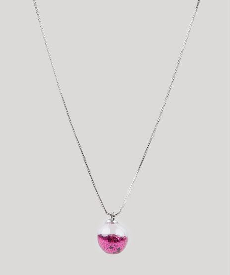 Colar-Feminino-Carnaval-Longo-Esfera-com-Glitter-Rosa-9785341-Rosa_1