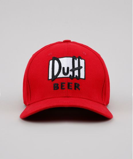 Bone-Masculino-Carnaval-Duff-Beer-Os-Simpsons-Aba-Curva--Vermelho-9127493-Vermelho_1