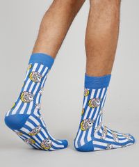 Meia-Masculina-Carnaval-Cano-Alto-Divertida-Listrada-com-Unicornio-Azul-9560944-Azul_3