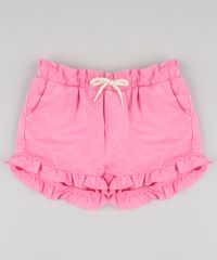 Short-de-Sarja-Infantil-com-Babados-e-Laco-Rosa-9829315-Rosa_1