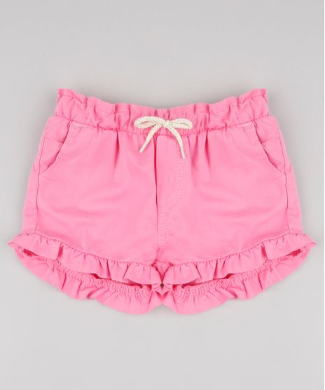 Short-de-Sarja-Infantil-com-Babados-e-Laco-Rosa-9829315-Rosa_1