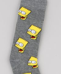 Meia-Masculina-Carnaval-Cano-Alto-Divertida-Bart-Simpson-Estampada-Cinza-Mescla-Escuro-9900913-Cinza_Mescla_Escuro_2