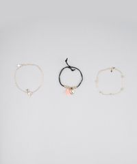 Kit-de-3-Pulseiras-Femininas-Folheadas-com-Pingente-de-Flamingo-e-Buzios-Dourado-9791003-Dourado_3