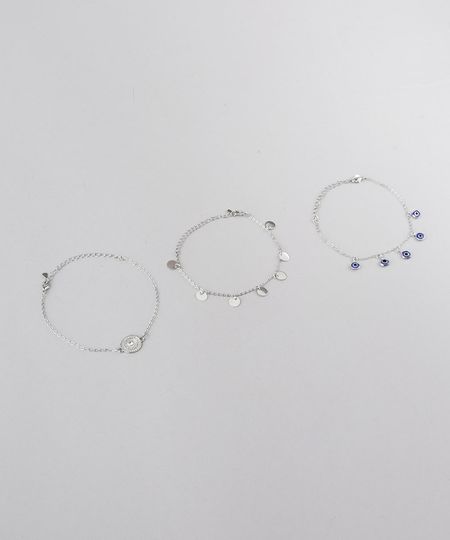 Kit-de-3-Pulseiras-Femininas-Folheadas-com-Pingente-de-Olho-Grego-e-Medalha-Prateado-9847863-Prateado_1 Kit-de-3-Pulseiras-Femininas-Folheadas-com-Pingente-de-Olho-Grego-e-Medalha-Prateado-9847863-Prateado_1