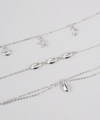 Kit-de-3-Pulseiras-Femininas-Folheadas-com-Pingente-de-Buzios-e-Conchas-Prateado-9791005-Prateado_4