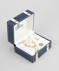 Kit-de-Relogio-Analogico-Allora-Feminino---Colar---Brinco---AL2035FIEK4B-Dourado-8631265-Dourado_1