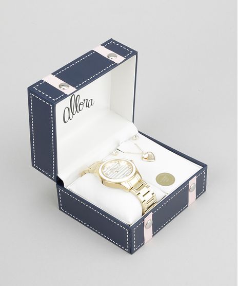 Kit-de-Relogio-Analogico-Allora-Feminino---Colar---Brinco---AL2035FIEK4B-Dourado-8631265-Dourado_1