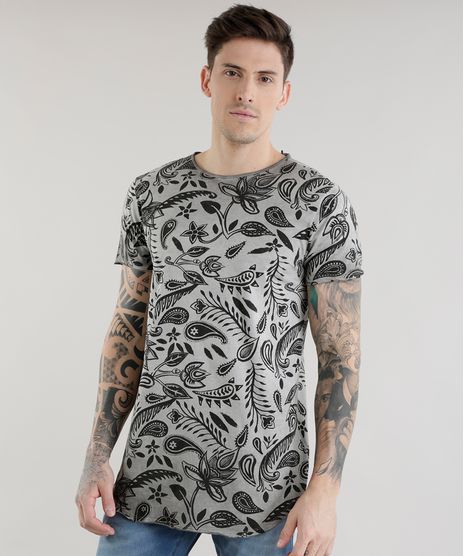 Camiseta-Longa-Estampada-Paisley-Chumbo-8380480-Chumbo_1