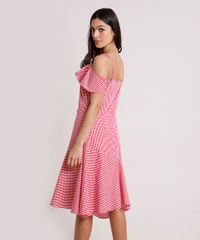 Vestido-Feminino-Mindset-Midi-Open-Shoulder-Estampado-Xadrez-Vichy-Manga-Curta-Vermelho-9918124-Vermelho_2