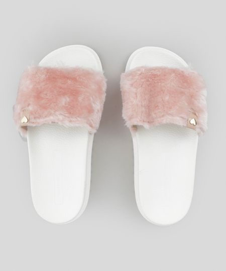 Chinelo-Slide-Molekinha-com-Pelo-Rose-8631450-Rose_1
