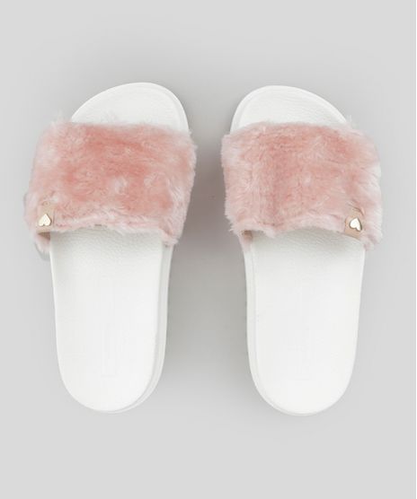 Chinelo-Slide-Molekinha-com-Pelo-Rose-8631450-Rose_1