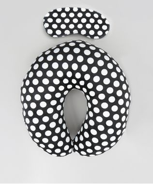 Kit-de-Apoio-de-Cabeca---Tapa-Olho-Estampado-Poa-Preto-8617507-Preto_1